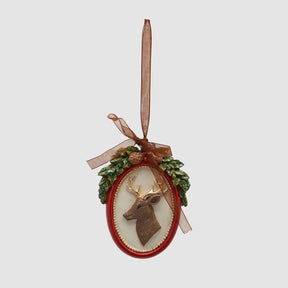 Addobbo renna Natale EDG in resina decorativa alta 9 cm