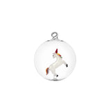 ICHENDORF Woodland Tales Pallina di Natale Unicorno 8cm Vetro Borosilicato