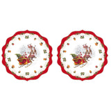 EASY LIFE Nostaligc Christmas Set 2 Tovagliette Sagomate Tonde 34,5cm Tavola di Natale