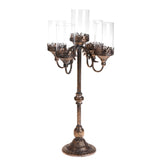 BIANCHI DINO Candeliere 5 Fiamme Liberty 72,5cm Champagne Metallo