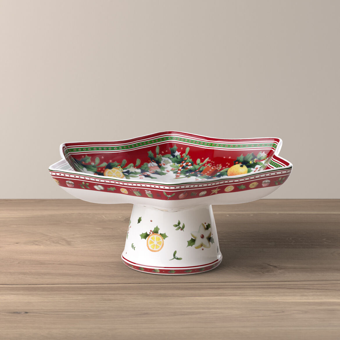 VILLEROY & BOCH Winter Bakery Delight Ciotola Stella su Piede 12cm Tavola Natalizia