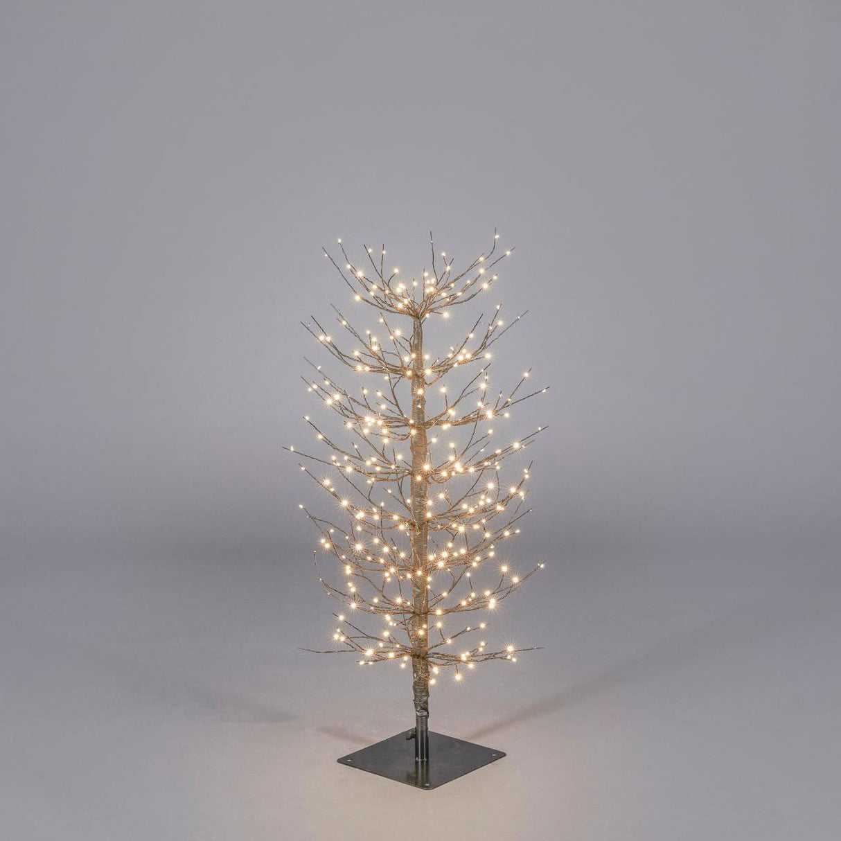 EDG Enzo De Gasperi Faggio Albero di Natale con Base 320 Led 90x40cm Nero