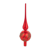 BIANCHI DINO Puntale in Vetro con Fiore per Albero di Natale 31cm