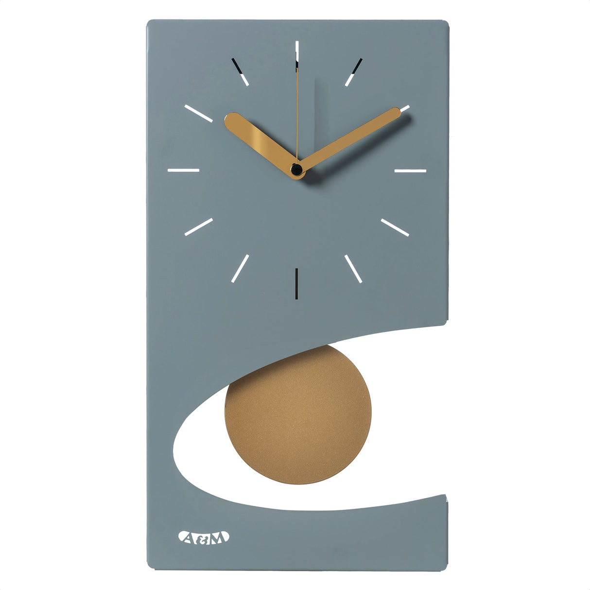 ARTI & MESTIERI Orologio da Parete di Design Moderno Eclipse Pendolo Verde-Marino