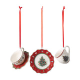 VILLEROY &amp; BOCH Toy's Delight Decoration Set of 3 Christmas Decorations, Pendants and Tableware