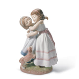 LLADRO' Abbracciami! Figurina Bimbi 20x12cm Porcellana