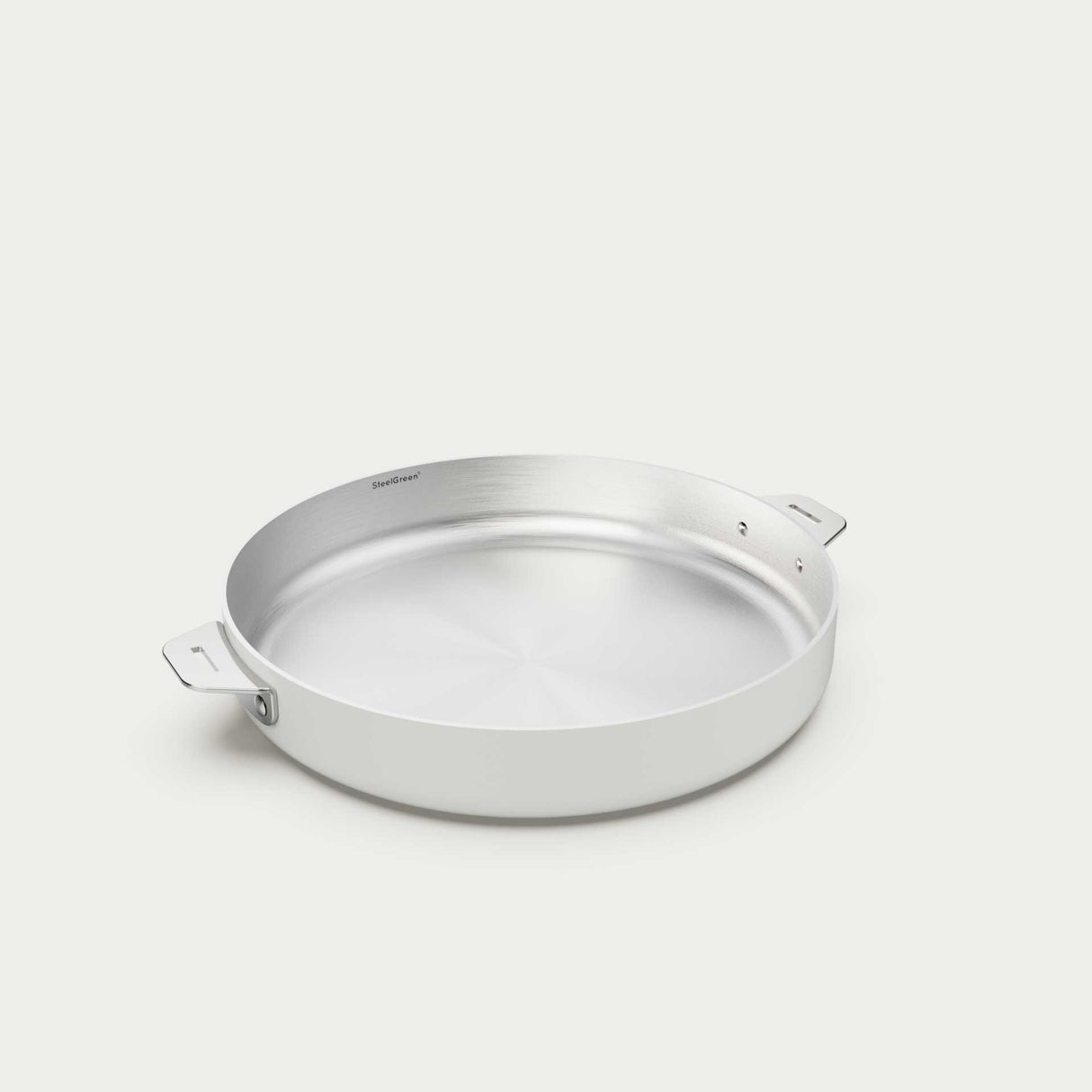COOKUT La Meravigliosa Padella con Manici 28cm Bianco Acciaio Inox