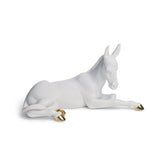 LLADRO' Figurina Natività Asino Lustro Oro 12x22cm Porcellana