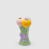 EDG Enzo De Gasperi Vaso Mazzo Tulipani 22x12cm Ceramica