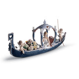 LLADRO' Scultura la Gondola Dell'Amore Edizione Limitata 34x74cm Porcellana