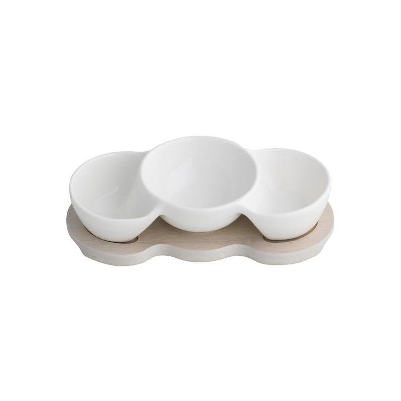BRANDANI - Mini Bamboo Porcelain Hors d'oeuvre Dish 53526