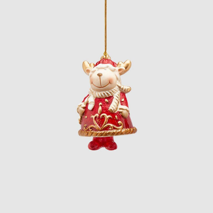 EDG Enzo De Gasperi Christmas Tree Decoration Hanger 10cm Reindeer