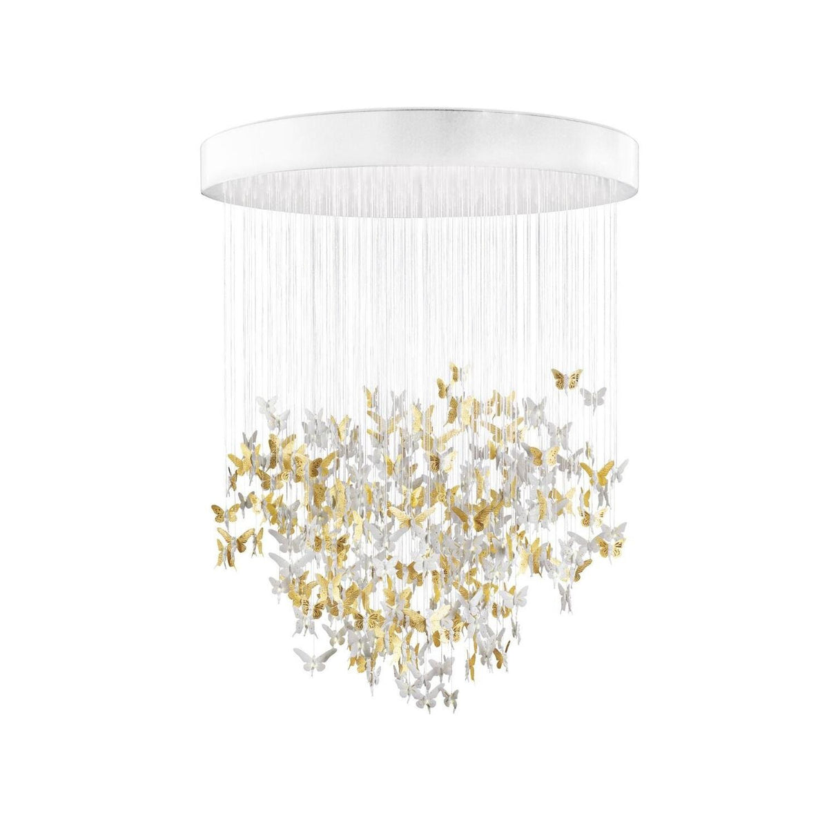 LLADRO' Chandelier Niagara 2 M Lustro Oro 285x200cm Porcellana