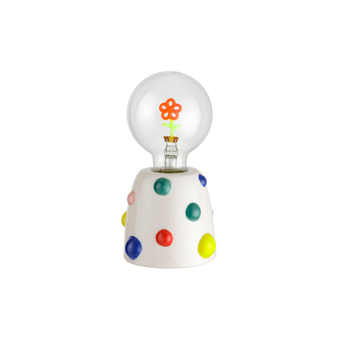 MONTEMAGGI Lampada da Tavolo LED a Batteria Pois 10x18cm Ceramica