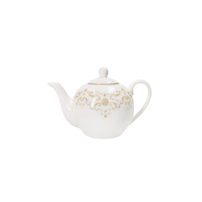 Teiera Excalibur Brandani in porcellana con decoro natalizio 14 cm