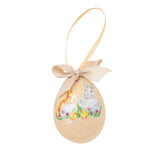 EASY LIFE Happy Easter Vassoio Addobbo Uovo Ovetto di Pasqua 6,5cm Arancio Ceramica