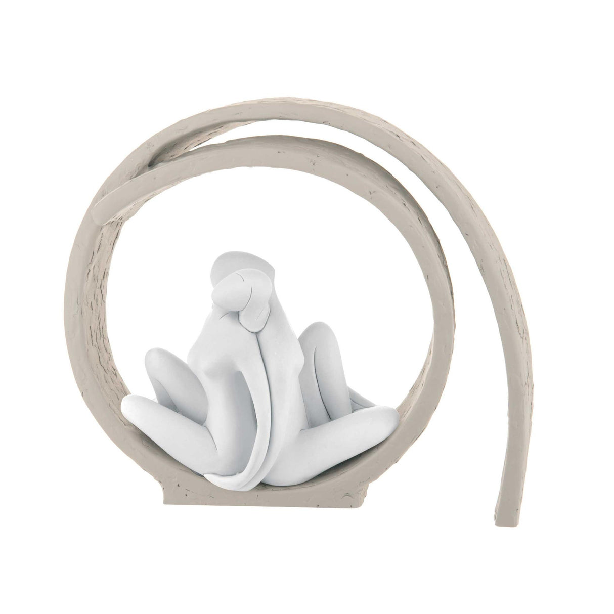 BONGELLI PREZIOSI Statua Figura Coppia Vortice Innamorati 30cm Nocciola