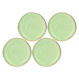 ROSE & TULIPANI Concerto Piatto Piano Te' Verde 27cm Set 4 Pezzi Stoneware