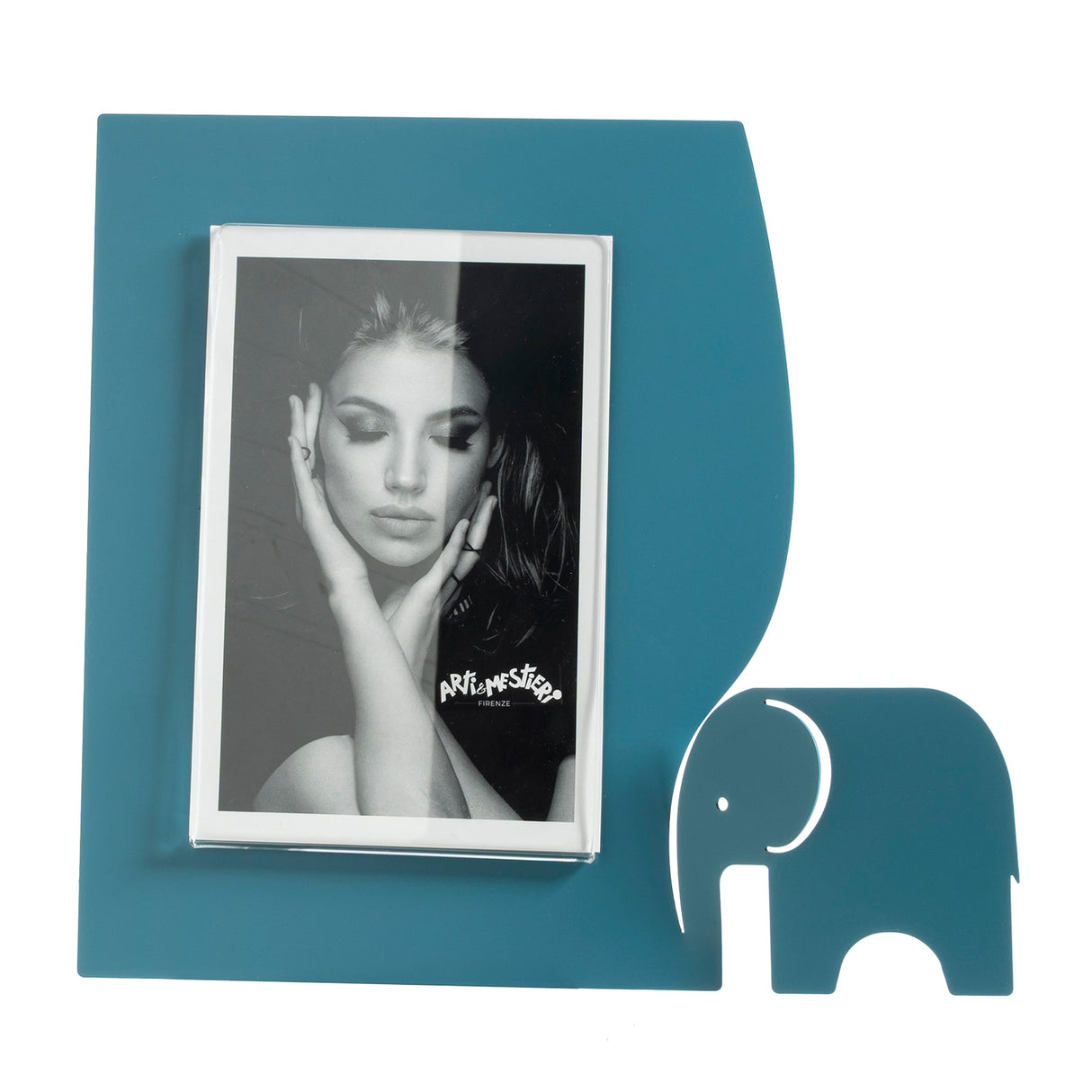 ARTI & MESTIERI Portafoto Elefantino Grande Blu Oltremare 24,5x26cm