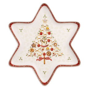Coppa a stella Winter Bakery Delight Villeroy & Boch in porcellana 37x33 cm
