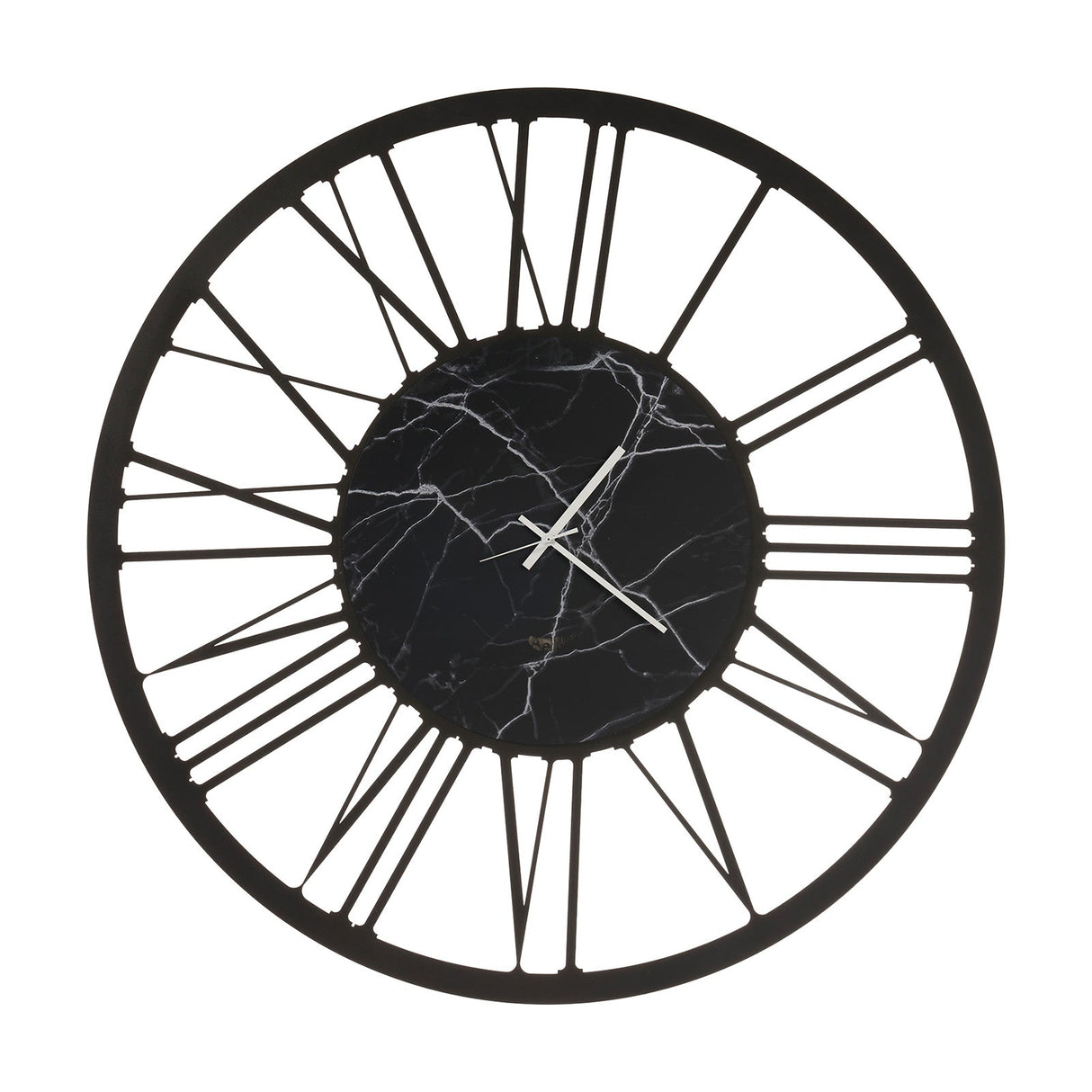 ARTI & MESTIERI Orologio da Parete Design Big 90 Nero E Marmo Nero