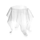 iPLEX Drapes Coffee Table Living Room Plexiglass 66x76cm Transparent Made in Italy