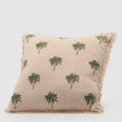 Cuscino con palme EDG in tessuto sfoderabile con frange 43x43 cm
