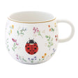 Tazza Mug Easy Life Fancy Garden in porcellana con decoro coccinella 400 ml