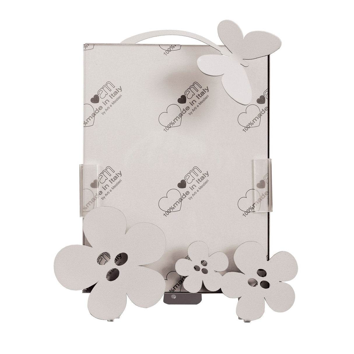 ARTI & MESTIERI Portafoto di Design Fiorellini Bianco