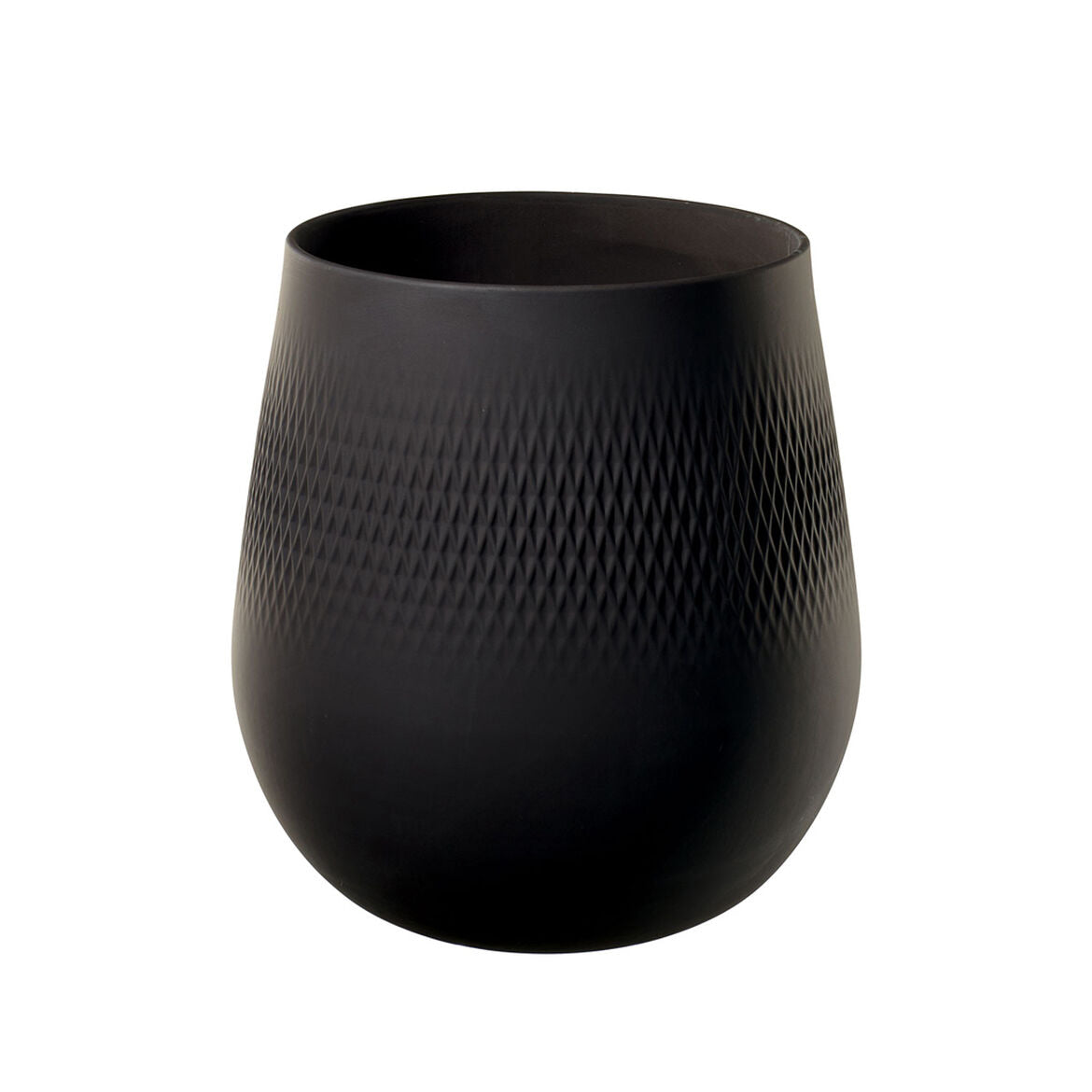 VILLEROY & BOCH Manufacture Collier Nero Vaso Carré 22,5cm Porcellana