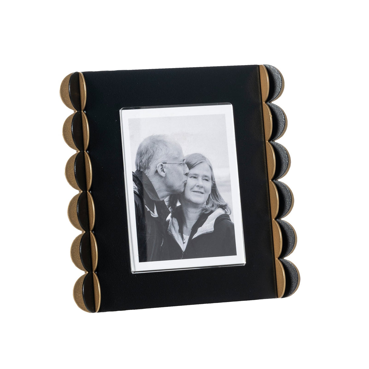 ARTI & MESTIERI Portafoto di Design Volans Piccolo Nero Oro Laccato Nero Oro Laccato