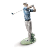 LLADRO' Figurina Campione di Golf 45x26cm Porcellana