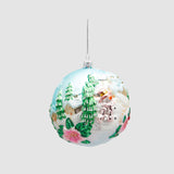 EDG Enzo De Gasperi Addobbo Pallina Sfera di Natale Pupazzo di Neve 11cm Vetro