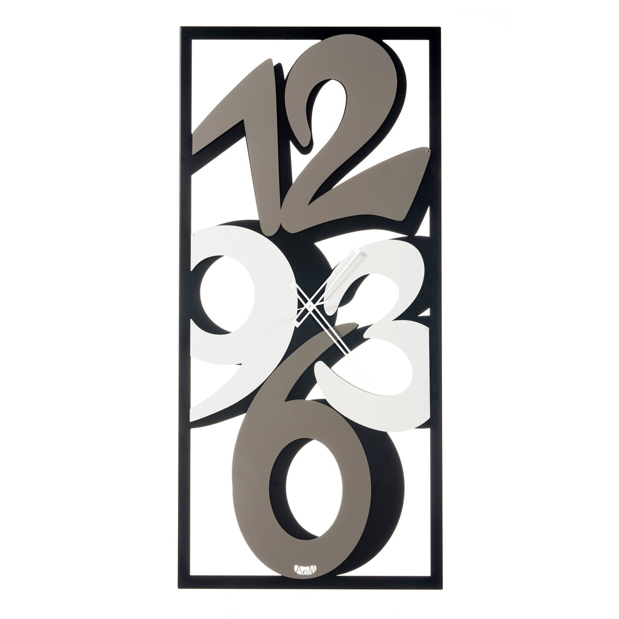 ARTI & MESTIERI Orologi da Parete Moderno Vision Nero, Fango E Bianco Marmo