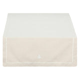 LA PORCELLANA BIANCA Manto Stripe Runner 143x45cm Ecru 100% Cotton