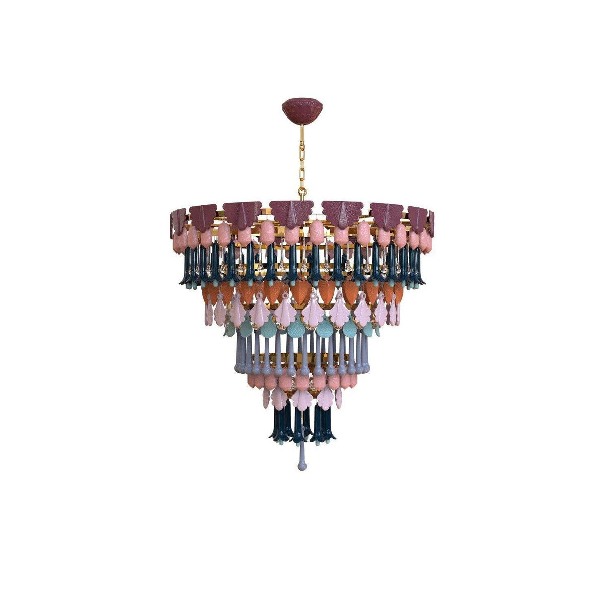 LLADRO' Chandelier Seasons 100 cm Autunno 118x100cm Porcellana