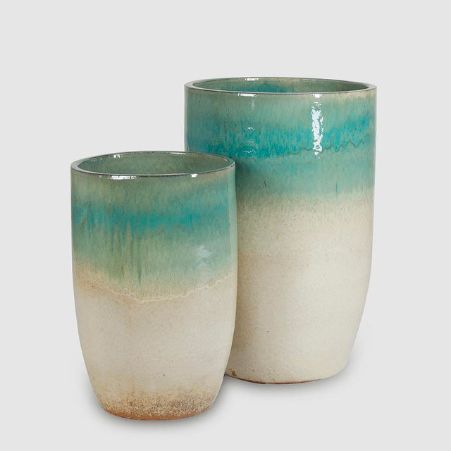 Vaso portapiante Glaze EDG in ceramica verde 80x50 cm