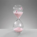 MASCAGNI CASA Clessidra con Uccellini 20cm 30 Minuti Rosa Vetro