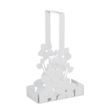 ARTI & MESTIERI Porta Bicchieri Floreale di Design Fior di Loto Bianco Marmo