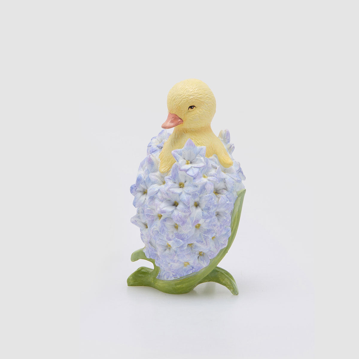 EDG Enzo De Gasperi Decorazione di Pasqua Anatroccolo in Fiore Viola 9cm in Poliresina