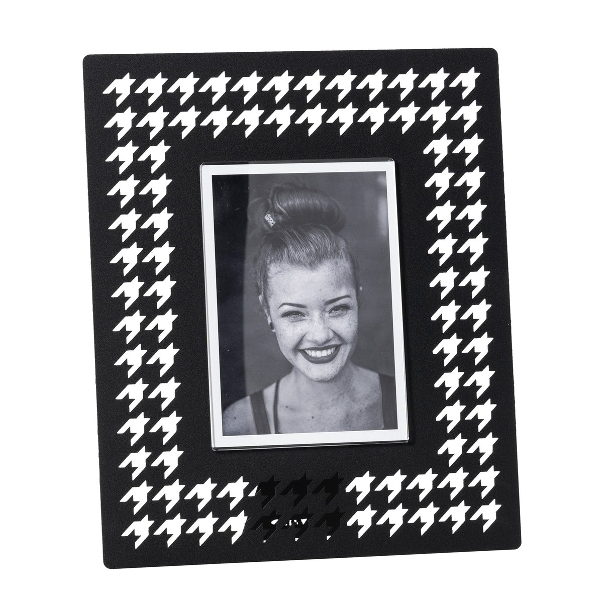 ARTI & MESTIERI Portafoto di Design Pied De Poule Grande Nero