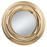 ARTI & MESTIERI Specchio da Parete Grande Origami Circolare Oro Trasparente