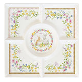 EASY LIFE Happy Easter Antipastiera 25x25 Porcellana Tavola di Pasqua