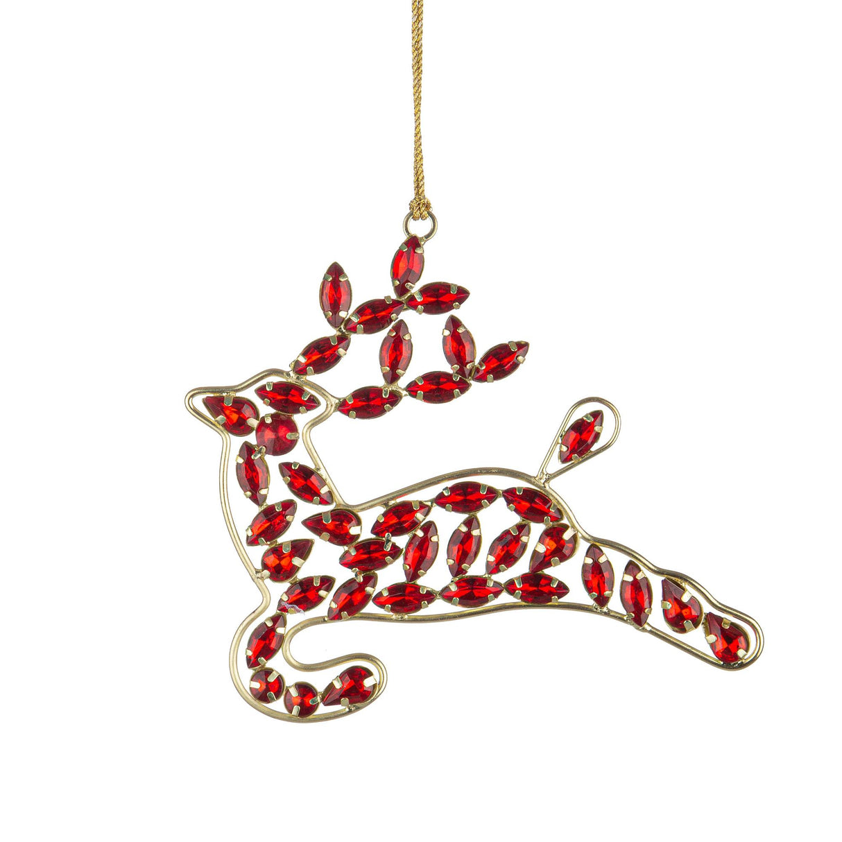 BIZZOTTO Pendaglio Addobbo di Natale Kaylen Renna Rosso 12x14cm