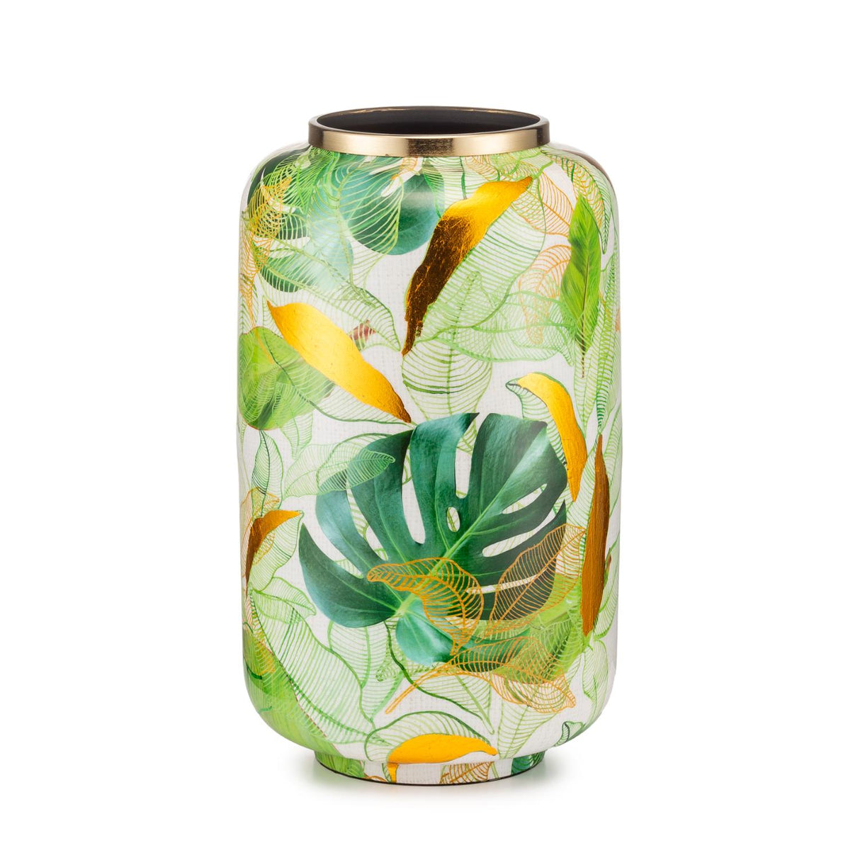 PALAIS ROYAL Vaso Jungle Foglia Oro 21x35cm Metallo