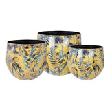 PALAIS ROYAL Vaso Safari Piccolo Foglia Oro 23x23cm Metallo