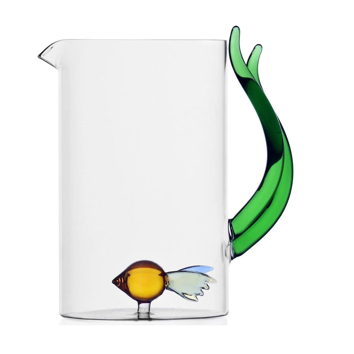 ICHENDORF Animal Farm Jug Carafe Fish with Algae 1.45 lt 19cm Borosilicate Glass