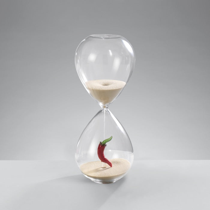 MASCAGNI CASA Clessidra con Peperoncino 20cm in Vetro