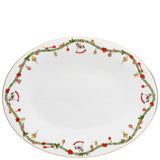 HUTSCHENREUTHER Nora Piatto a Servire Ovale 36x28cm Porcellana Tavola Natalizia