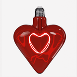 WERNS LED Red Heart Bulb 12x16.5cm Glass